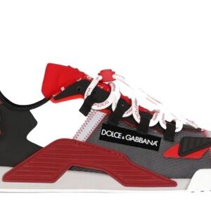 Dolce & Gabbana Red, Black, and Gray Sneakers